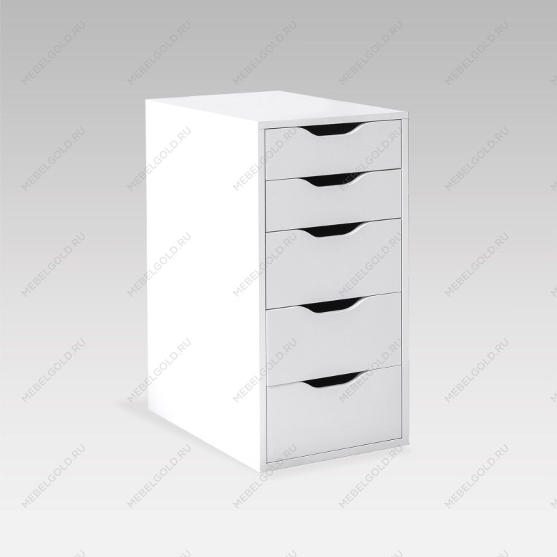 ИНГАР комод ИКЕА / IKEA белый с пятью выдвижными ящиками | изображение 1