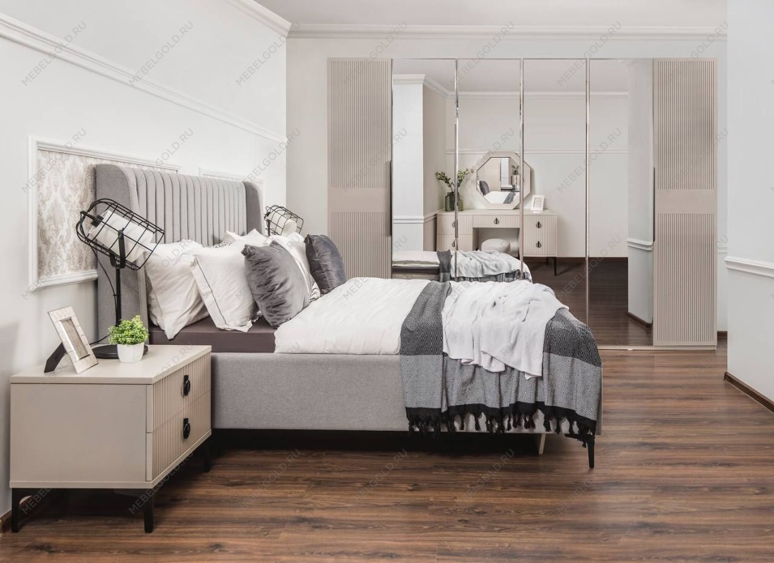 Спальня Стелла 6-дверная светло серый камень | изображение 2
