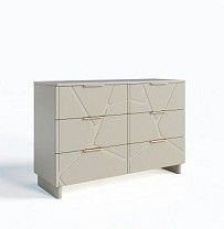 Комод Лейла 6 ящиков ярко серый