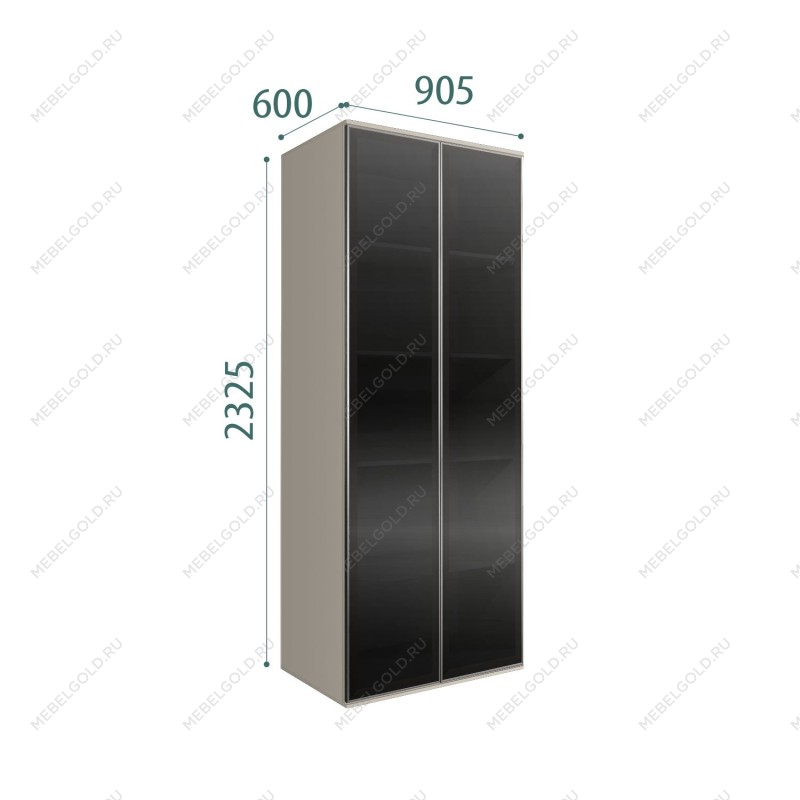 Шкаф 2-х дверный Bogemia Air (Шелк/Серебро) БМШ2/2(2)