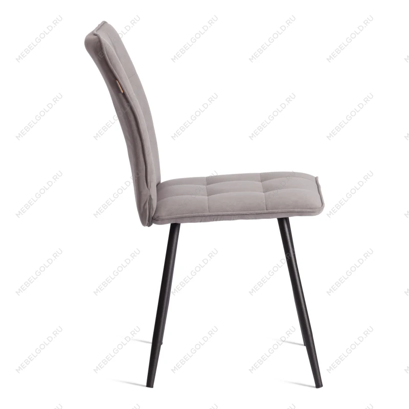 Стул обеденный Bari, LT, велюр, серый/черный, 29, 41х55х89 см | изображение 1