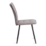 Стул обеденный Bari, LT, велюр, серый/черный, 29, 41х55х89 см | изображение 1