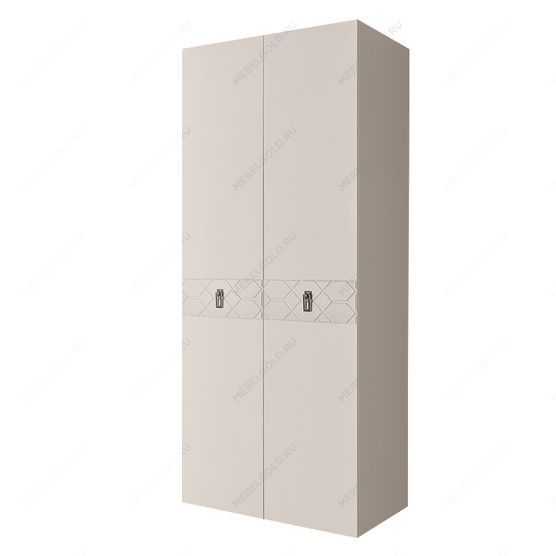 Шкаф 2-х дверный Bogemia Farfalle (Слоновая кость/Хром) БМШ2/2(Fa)