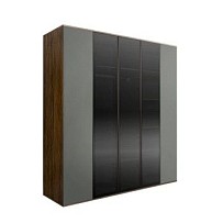 Шкаф 5-ти дв. Bogemia Woodline Air (Серый/Черный) БМШ2/5(3)