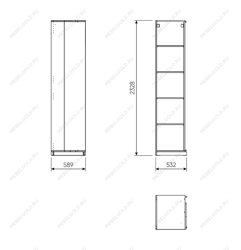 МАКС стеллаж угловой 50х58х233 серый | изображение 2