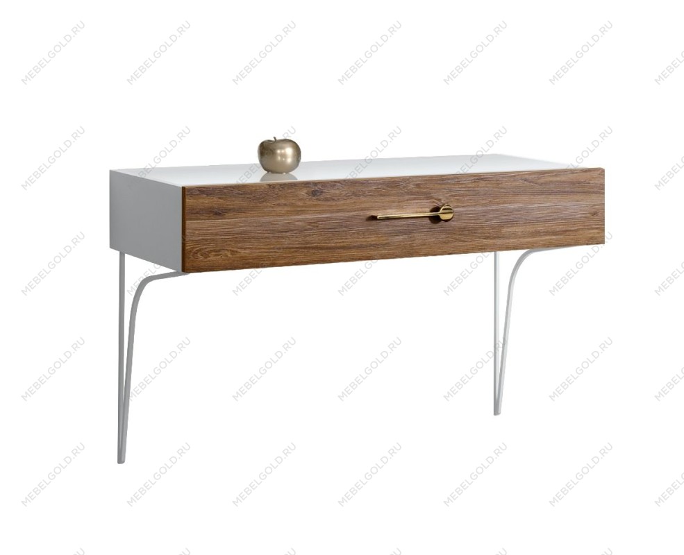 Стол туалетный (консоль) Bogemia Wood Wo (Белый) (Lakobel/Золото) БМСТ-1(Wo)