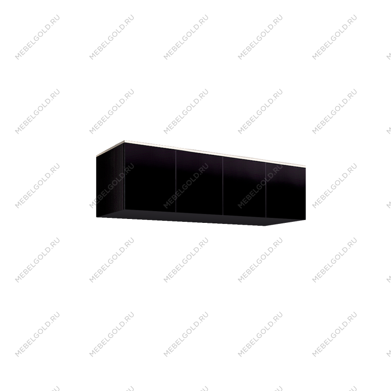 Антресоль для 4-х дверного шкафа Римини (Черный/серебро) РМАН-1(4)