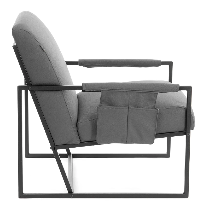 Кресло Charli LUX/Чарли Люкс, экокожа, Sharp Графит, 70х80х82 см | изображение 1
