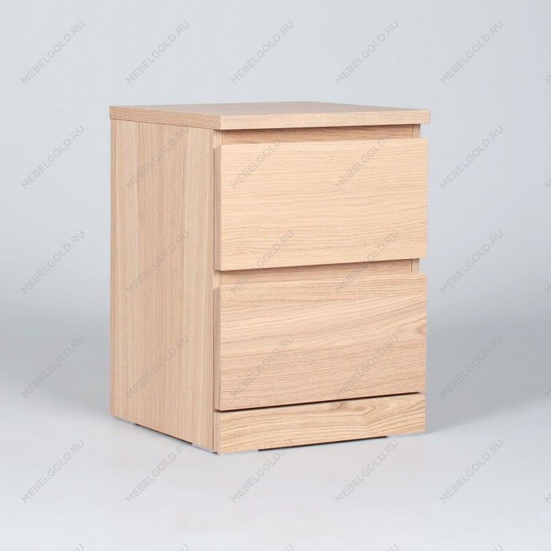 МАЛЬМ / VARMA Тумба прикроватная ИКЕА / IKEA 2, 40x54.8x40, шпон, беленый дуб | изображение 1