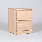 МАЛЬМ / VARMA Тумба прикроватная ИКЕА / IKEA 2, 40x54.8x40, шпон, беленый дуб | изображение 1