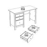 САГА стол письменный 120х56 белый | изображение 2