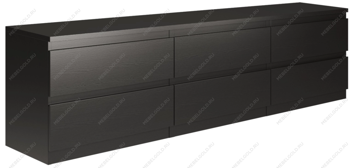 КАСТОР (KULLEN) тумба ИКЕА / IKEA 6 ящиков Дуб Венге