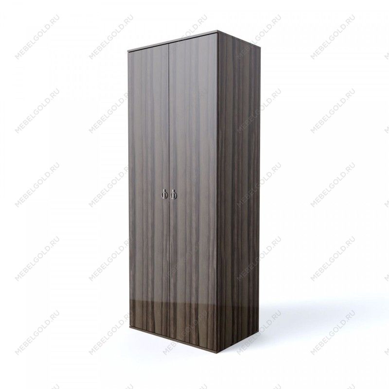 Шкаф 2-х дверный Римини (Орех империя/Серебро) РМШ2/2