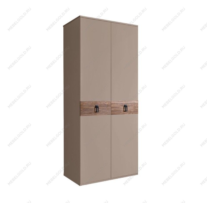 Шкаф 2-х дверный Bogemia Wood Fa (Мокка/Черный) БМШ2/2(Wo)