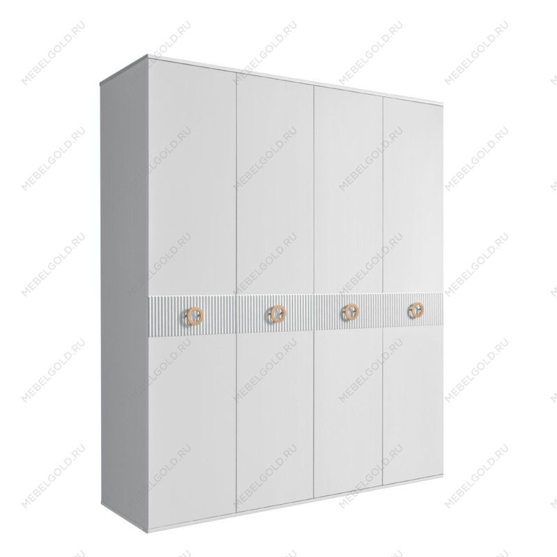 Шкаф 4-х дв. Bogemia Fillini (Белый/Золото) БМШ2/4(Fi)