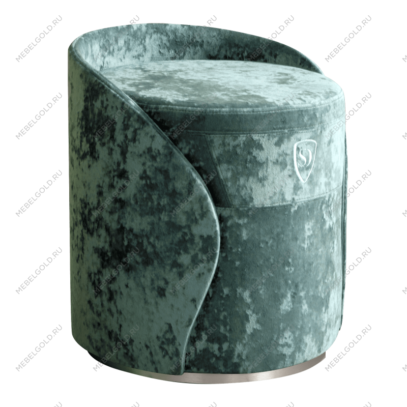 Пуф-тумба Морской бриз (Crush) серебро Sweet dreams PS-101