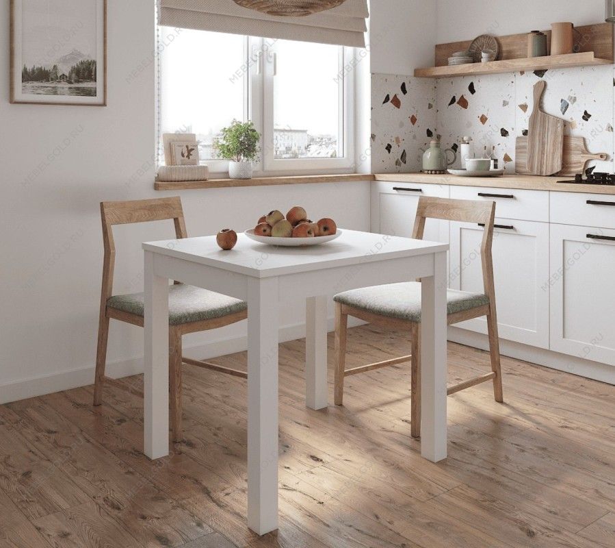 ВАРДИГ стол обеденный раскладной ИКЕА / IKEA С 80(120)x70 шпон, ясень белый | изображение 4