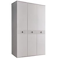 Шкаф 3-х дверный Римини СОЛО (Белый/Серебро) РМШ2/3(s)