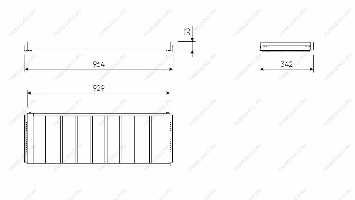 Брючница выдвижная МАКС 100х36 серая | изображение 1