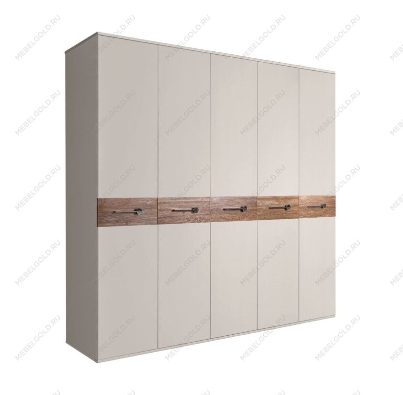 Шкаф 5-ти дв. Bogemia Wood Wo (Шелк/Хром) БМШ2/5(Wo)