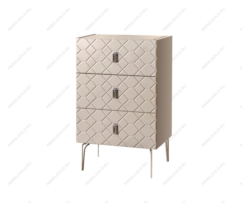 Комод Bogemia Farfalle (Ваниль) (Novabuk/Хром) БМКМ-1(Fa)
