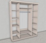 Шкаф Нонна 4-дверный мокко глянец | изображение 1