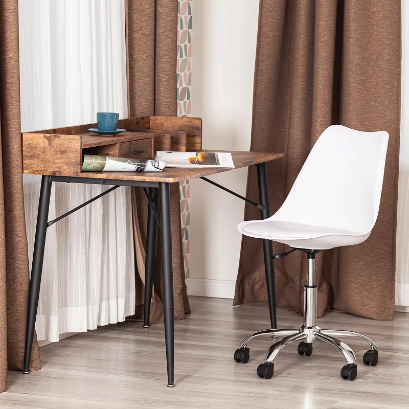 Офисное Компьютерное кресло TULIP (mod.106-1), металл/пластик/PU, 58 x 47 x 97см, White (белый) / Chrome (хром) | изображение 9