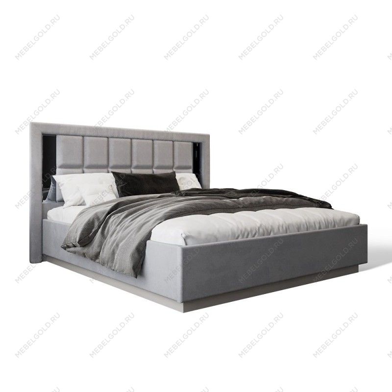 Кровать Замира 160x200 см серый камень