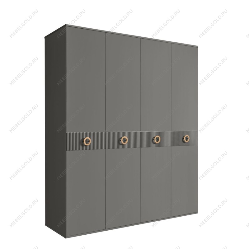 Шкаф 4-х дв. Bogemia Fillini (Серый/Золото) БМШ2/4(Fi)