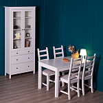 САГА шкаф с витриной 90 белый | изображение 5