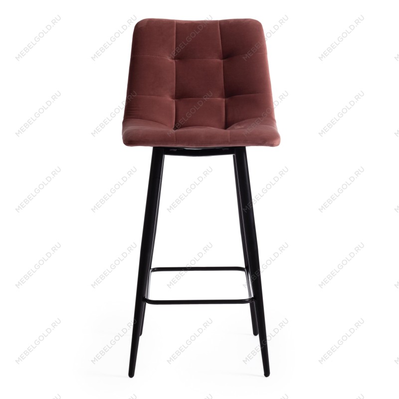 Стул полубарный CHILLY (mod. 7095пб) коралловый barkhat 15/черный | изображение 4