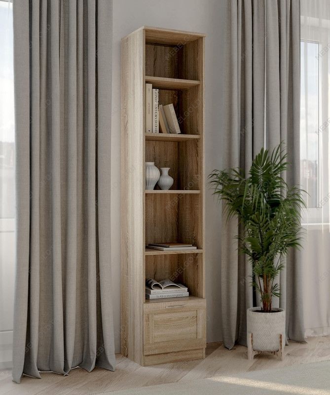 БРИМНЭС / СИРИУС Стеллаж ИКЕА / IKEA 1 ящик 39х190 сонома | изображение 4