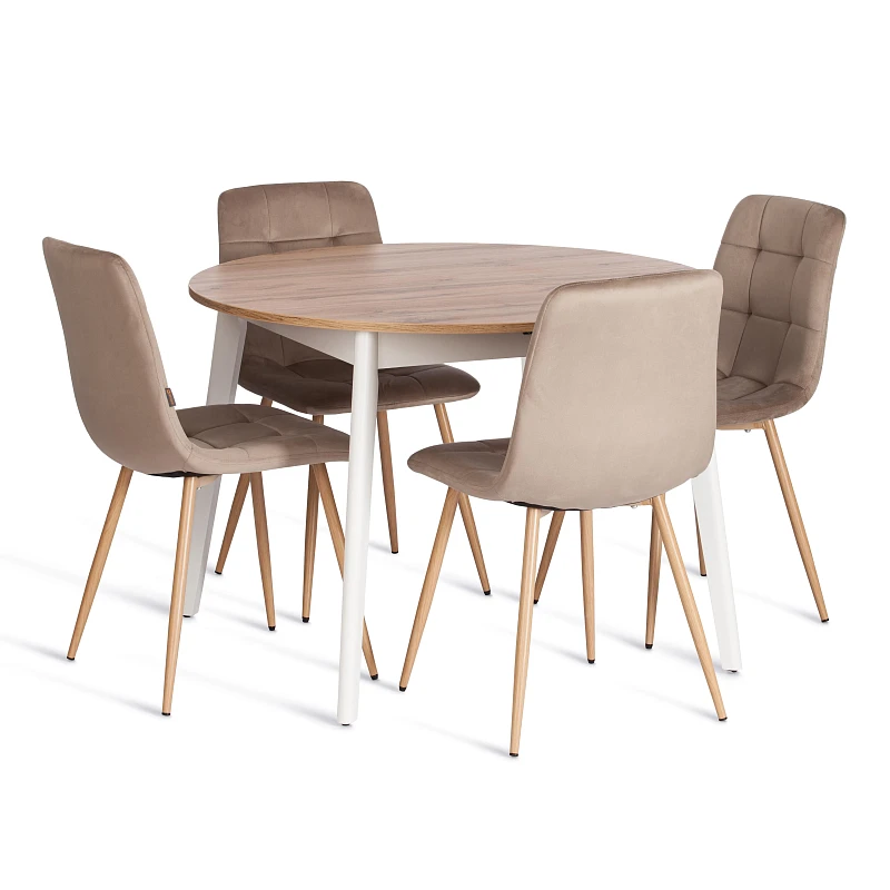 Стул CHILLY (mod. JSC-220), Велюр/металл, 44,5х52,5х88 см, Beige (бежевый) HLR8 / натуральный | изображение 5