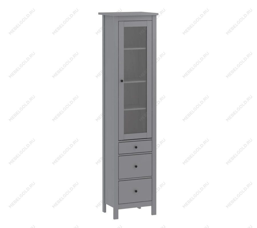 САГА шкаф с витриной 50 серый | изображение 3