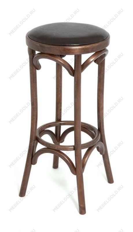 Табурет барный 750 Венский мягкий (темный тон, экокожа коричневая) | изображение 1
