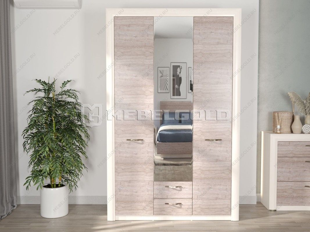 Шкаф 3-створчатый Оливия 3D2S | изображение 2