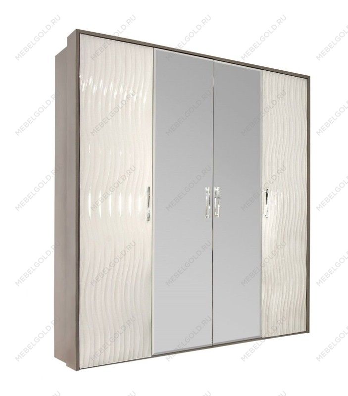Шкаф Гравита 4-дверный белый глянец