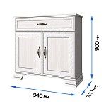 Тумба Тиффани 2D1S вудлайн кремовый | изображение 2