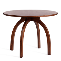 Стол THONET (mod.T9108), дерево вяз, 100х75 см, Темный Орех (№5)