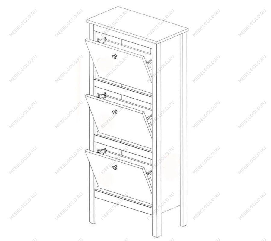 Тумба для обуви Лофт SFB3B/50 | изображение 2