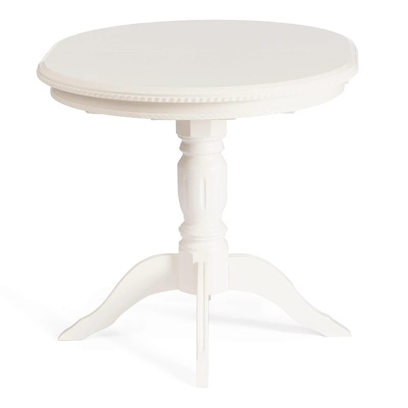 Стол STEFANO, бук, мдф, 100+30x80x77см, Ivory white | изображение 1