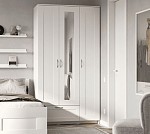 БРИМНЭС / СИРИУС Шкаф трёхдверный ИКЕА / IKEA белый с одним выдвижным ящиком и зеркалом | изображение 4