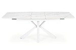 Стол обеденный Halmar VIVALDI 160 раскладной (белый мрамор/белый) | изображение 4