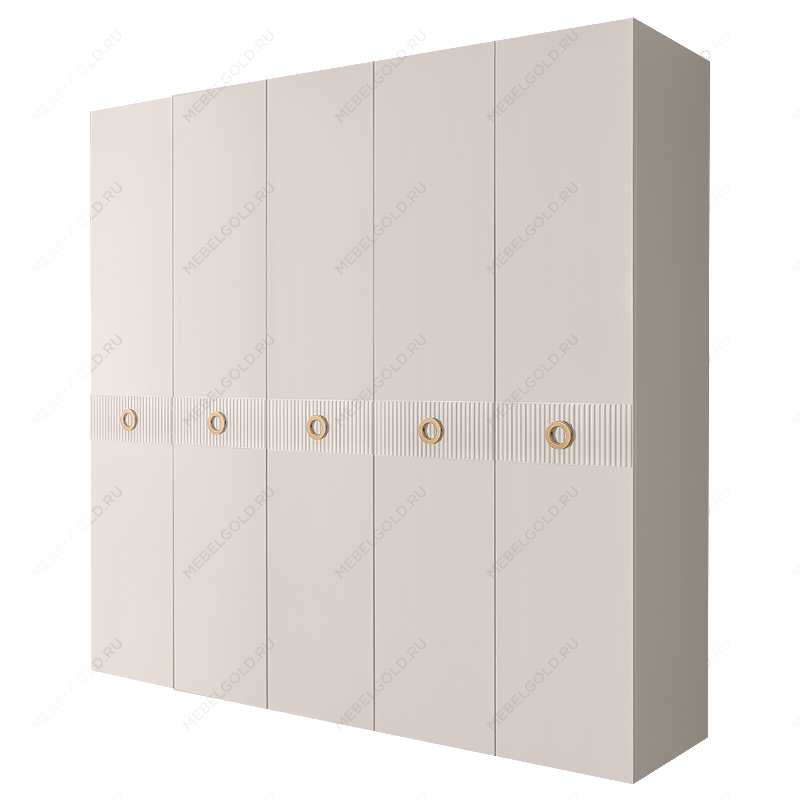 Шкаф 5-ти дв. Bogemia Fillini (Слоновая кость/Золото) БМШ2/5(Fi)