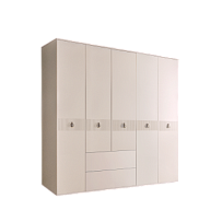 Шкаф 5-ти дверный с ящиками Римини СОЛО (Бежевый/Серебро) РМШ2/51(s)