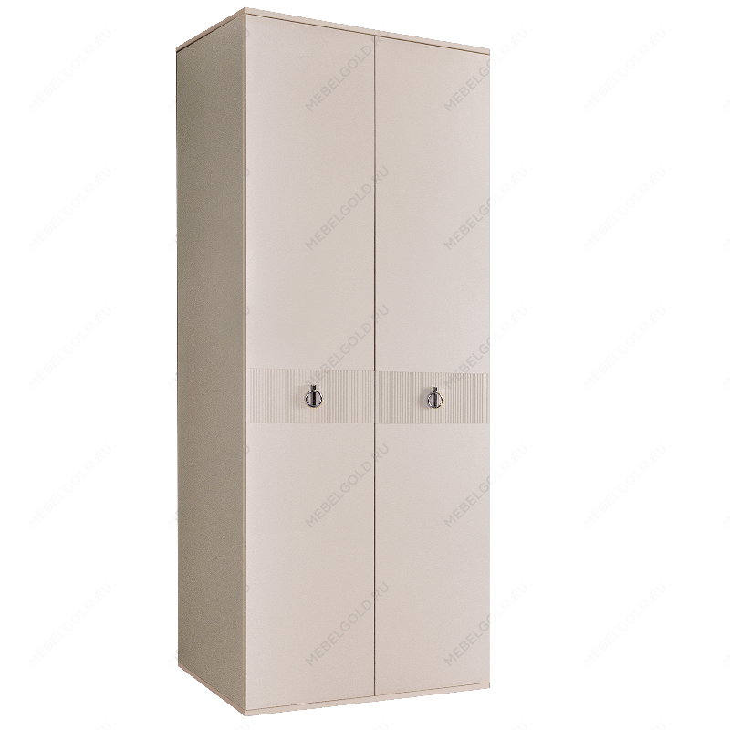 Шкаф 2-х дверный Римини СОЛО (Бежевый/Серебро) РМШ2/2(s)