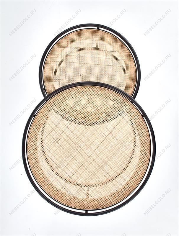 Комплект Halmar MANADO, 2 стола журнальных (натуральный/черный) | изображение 1