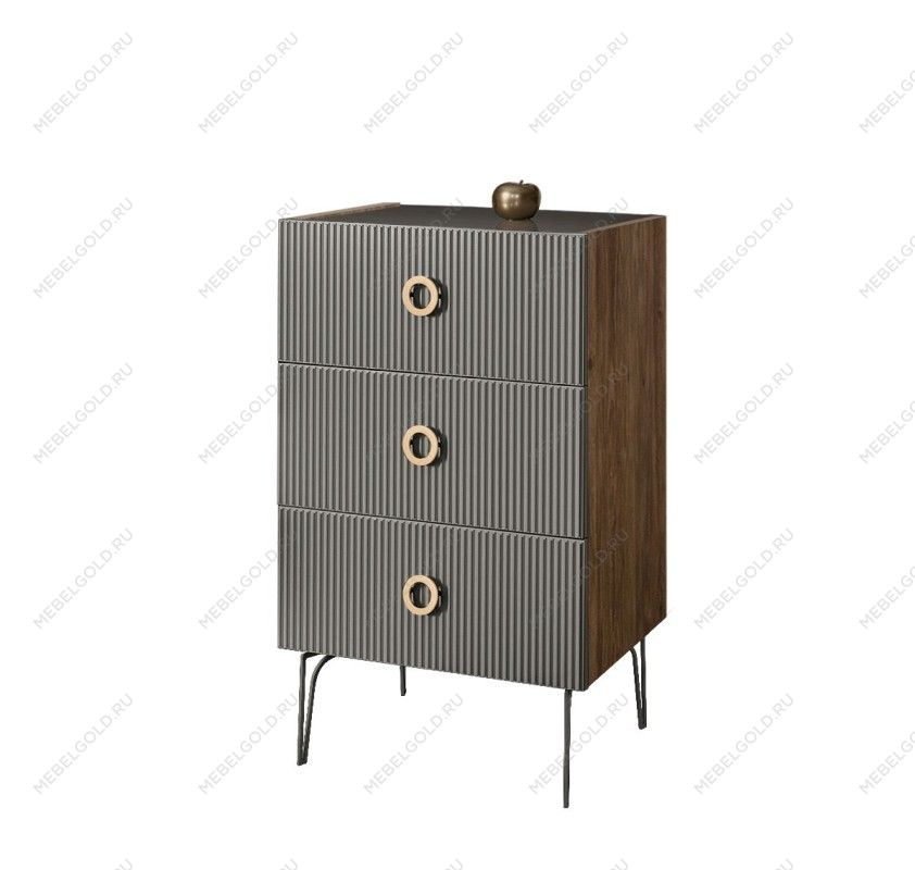 Комод Bogemia Woodline Fi (Серый) (Lakobel/Золото) БМКМ-1