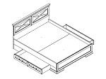 Кровать Марсель LOZ160х200+выкатные ящики | изображение 2