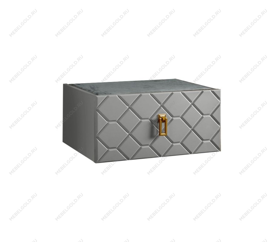 Тумба прикроватная Bogemia Fly Farfalle (Серый) (Novabuk/Золото) БМТП-1